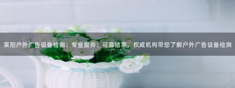 杏宇官方平台官网：莱阳户外广告设备检测：